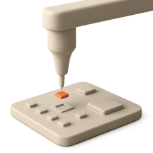 Pick and place machine for factory device provisioning